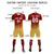 Custom Crimson-Old Gold Printing Outdoor Tracksuit Soccer Sets Jersey