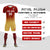 Custom Crimson-Old Gold Printing Outdoor Tracksuit Soccer Sets Jersey