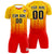 Custom Yellow Red Printing Outdoor Tracksuit Soccer Sets Jersey