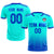 Custom Bright Green Royal Blue Printing Sportswear Soccer Sets Jersey