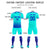 Custom Bright Green Royal Blue Printing Sportswear Soccer Sets Jersey