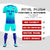 Custom Bright Green Royal Blue Printing Sportswear Soccer Sets Jersey