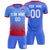 Custom Light Blue Red Printing Sportswear Soccer Sets Jersey