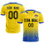 Custom Gold01 Royal Blue Printing Sportswear Soccer Sets Jersey