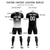 Custom Black White Printing Sportswear Soccer Sets Jersey