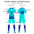 Custom Bright Green Royal Blue Printing Sportswear Soccer Sets Jersey