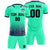 Custom Bright Green Purple Printing Sportswear Soccer Sets Jersey