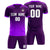 Custom Dark Purple Purple Printing Sportswear Soccer Sets Jersey