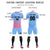 Custom Light Blue Pink Printing Sportswear Soccer Sets Jersey