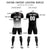 Custom Black White Printing Sportswear Soccer Sets Jersey