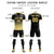 Custom Black Khaki Printing Sportswear Soccer Sets Jersey