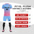 Custom Light Blue Pink Printing Sportswear Soccer Sets Jersey