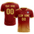 Custom Crimson Khaki Printing Sportswear Soccer Sets Jersey