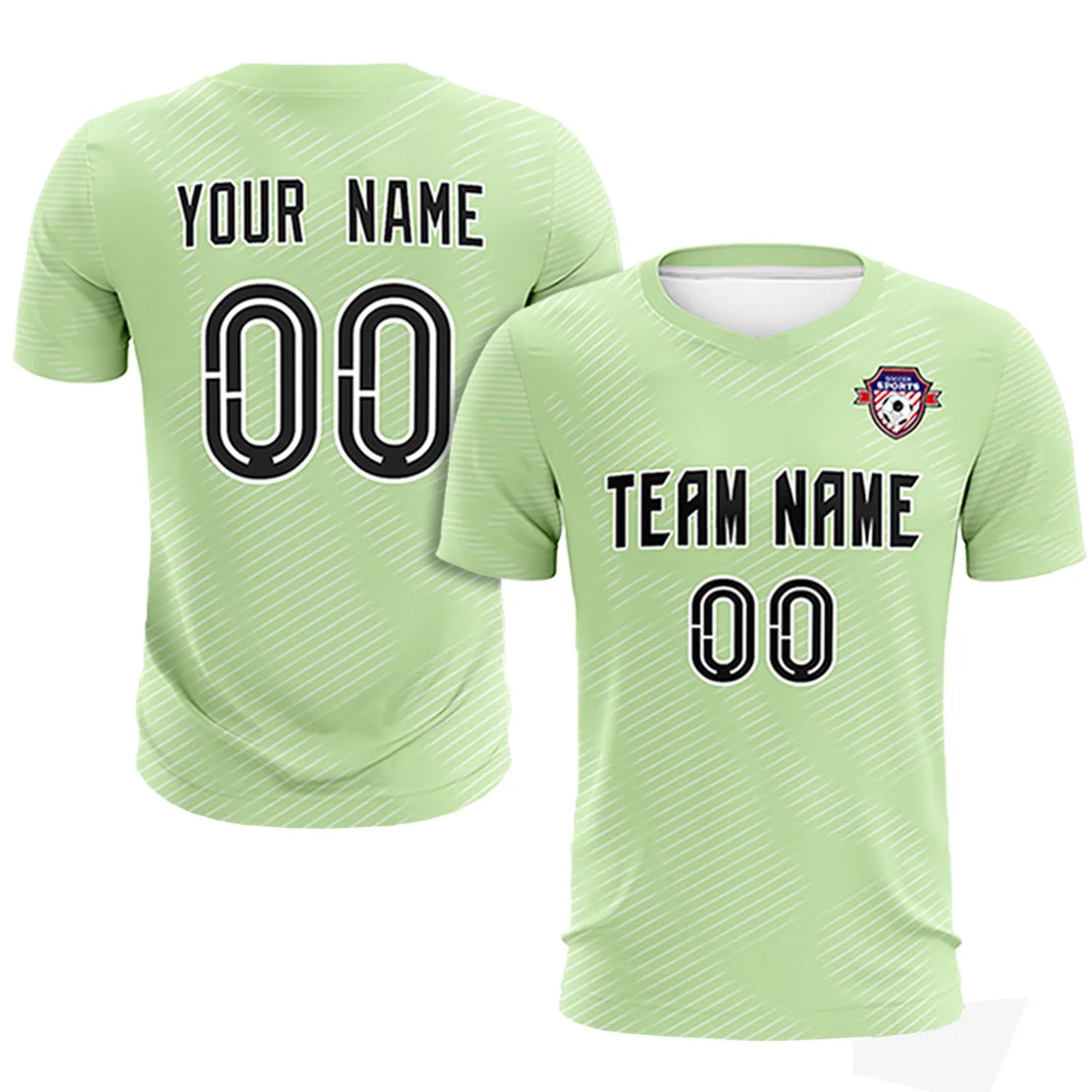 Custom Green White Training Uniform For Men Soccer Sets Jersey