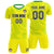 Custom Yellow Kelly Green Training Uniform For Men Soccer Sets Jersey