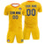 Custom Yellow Orange Training Uniform For Men Soccer Sets Jersey