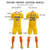 Custom Yellow Orange Training Uniform For Men Soccer Sets Jersey