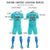 Custom Aqua Powder Blue Training Uniform For Men Soccer Sets Jersey