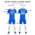 Custom Blue White Training Uniform For Men Soccer Sets Jersey