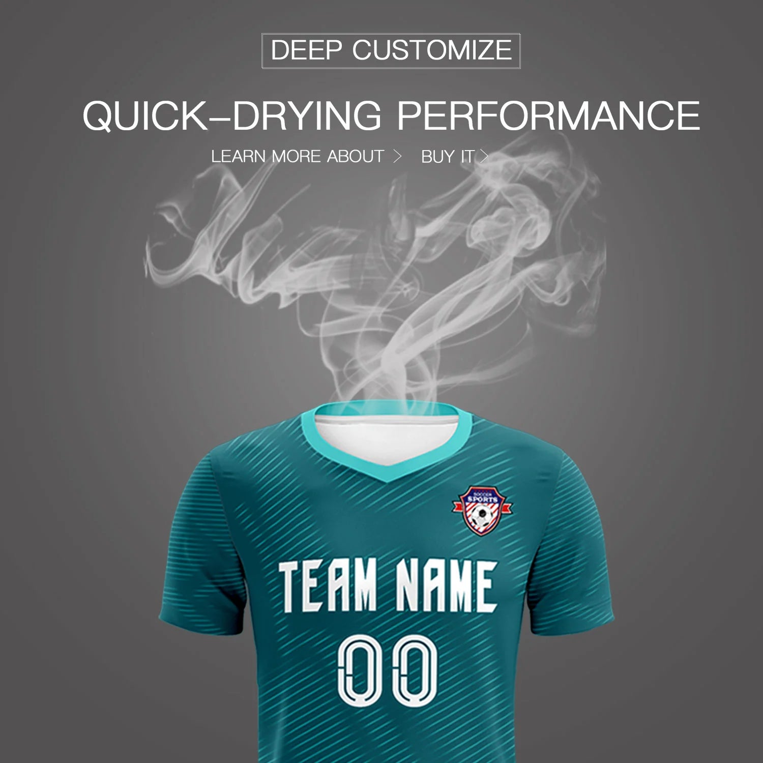 Custom Aqua Aqua Training Uniform For Men Soccer Sets Jersey