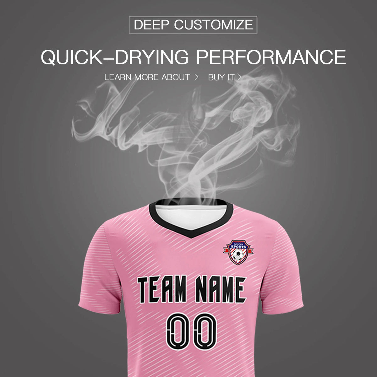 Custom Light Pink White Training Uniform For Men Soccer Sets Jersey