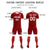 Custom Crimson Red Training Uniform For Men Soccer Sets Jersey