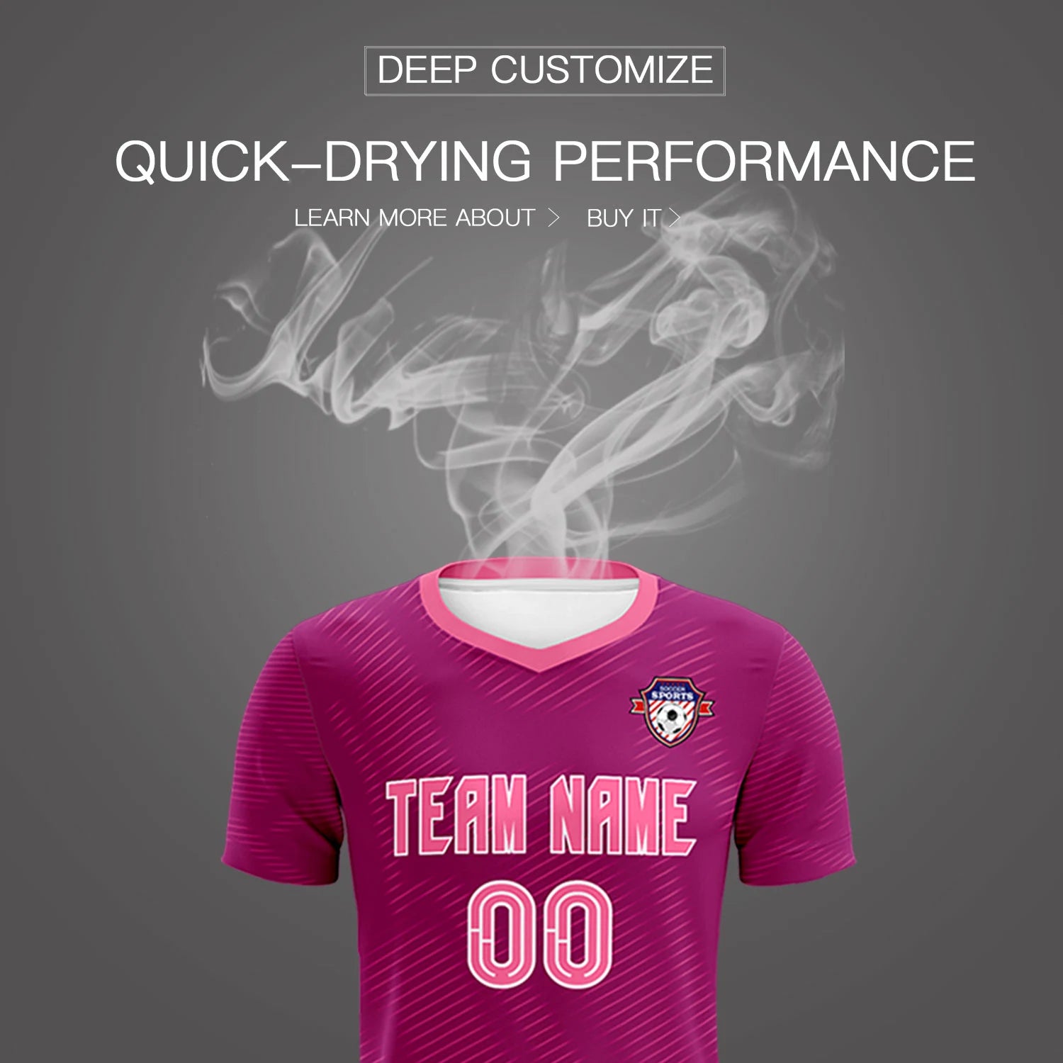 Custom Dark Pink Pink Training Uniform For Men Soccer Sets Jersey