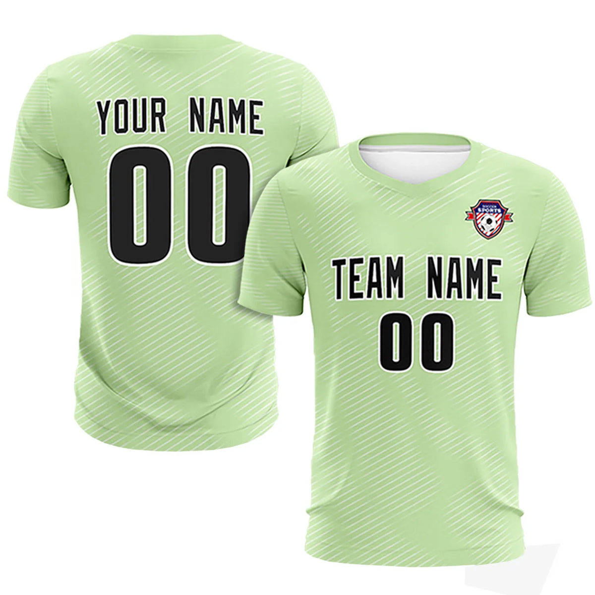 Custom Green White Training Uniform For Men Soccer Sets Jersey