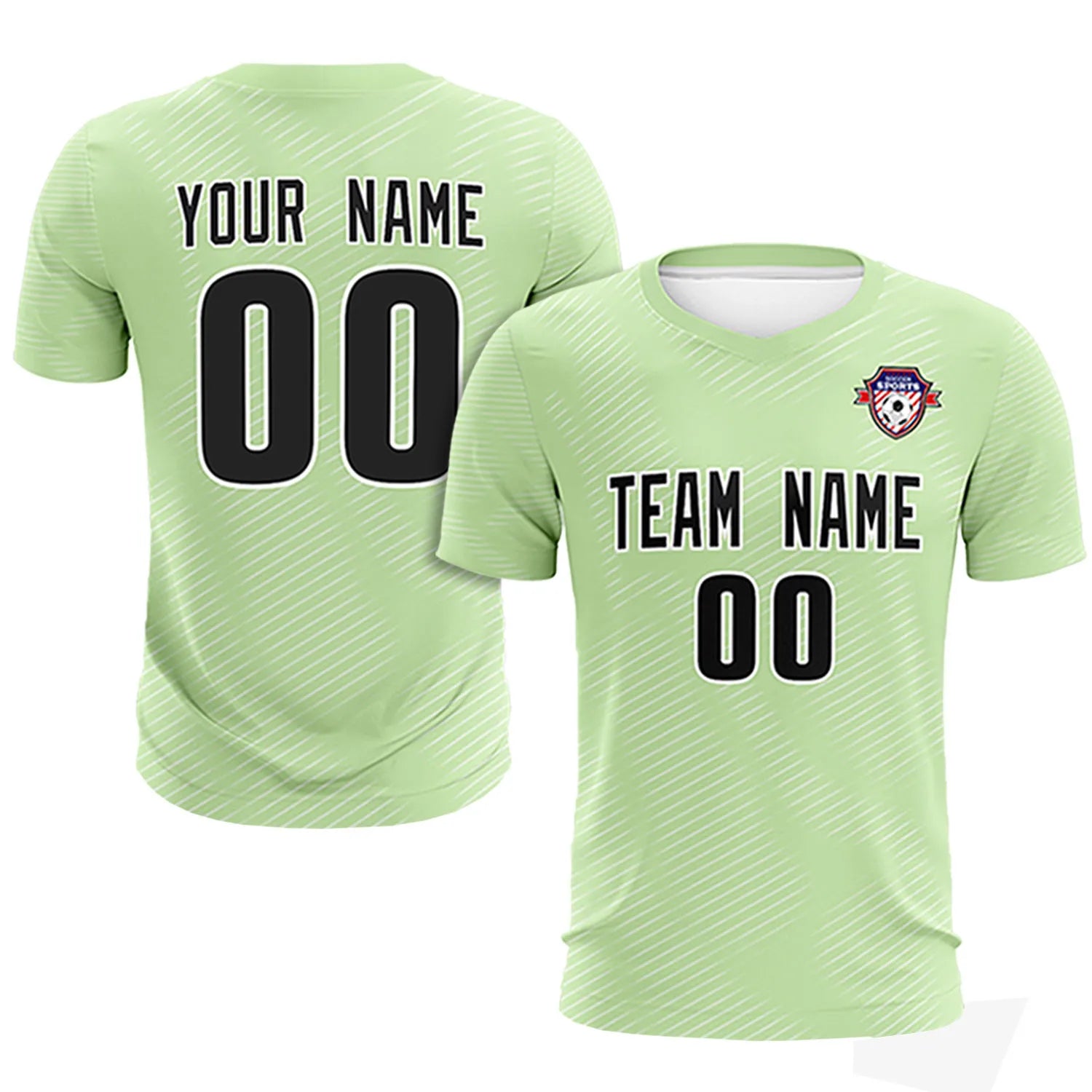 Custom Green White Training Uniform For Men Soccer Sets Jersey