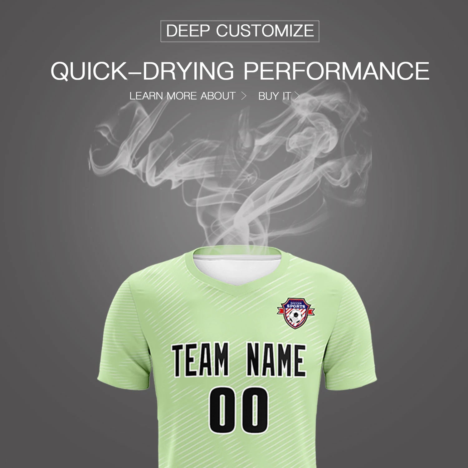 Custom Green White Training Uniform For Men Soccer Sets Jersey