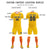 Custom Yellow Orange Training Uniform For Men Soccer Sets Jersey