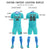 Custom Aqua Powder Blue Training Uniform For Men Soccer Sets Jersey