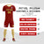 Custom Crimson Khaki Training Uniform For Men Soccer Sets Jersey