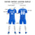 Custom Blue White Training Uniform For Men Soccer Sets Jersey