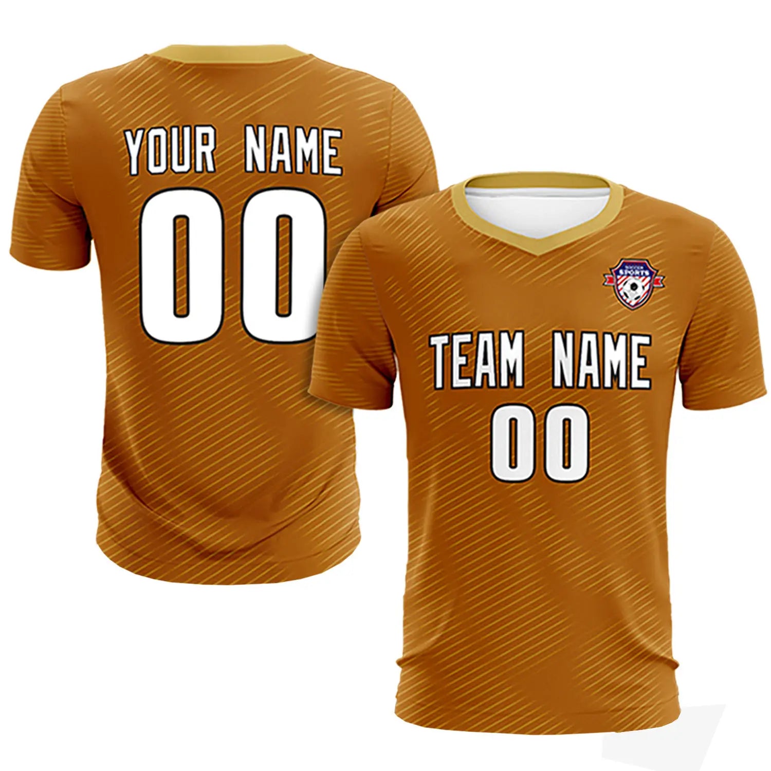 Custom Brown Khaki Training Uniform For Men Soccer Sets Jersey