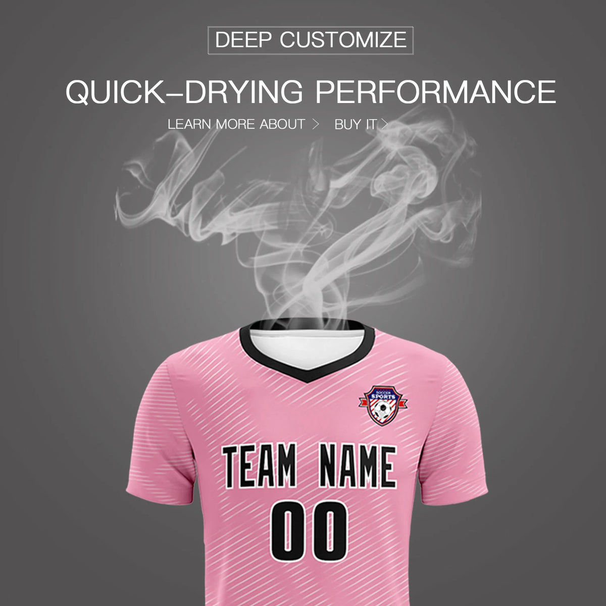 Custom Light Pink White Training Uniform For Men Soccer Sets Jersey