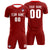 Custom Crimson Red Training Uniform For Men Soccer Sets Jersey