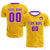 Custom Yellow Purple Training Uniform For Men Soccer Sets Jersey