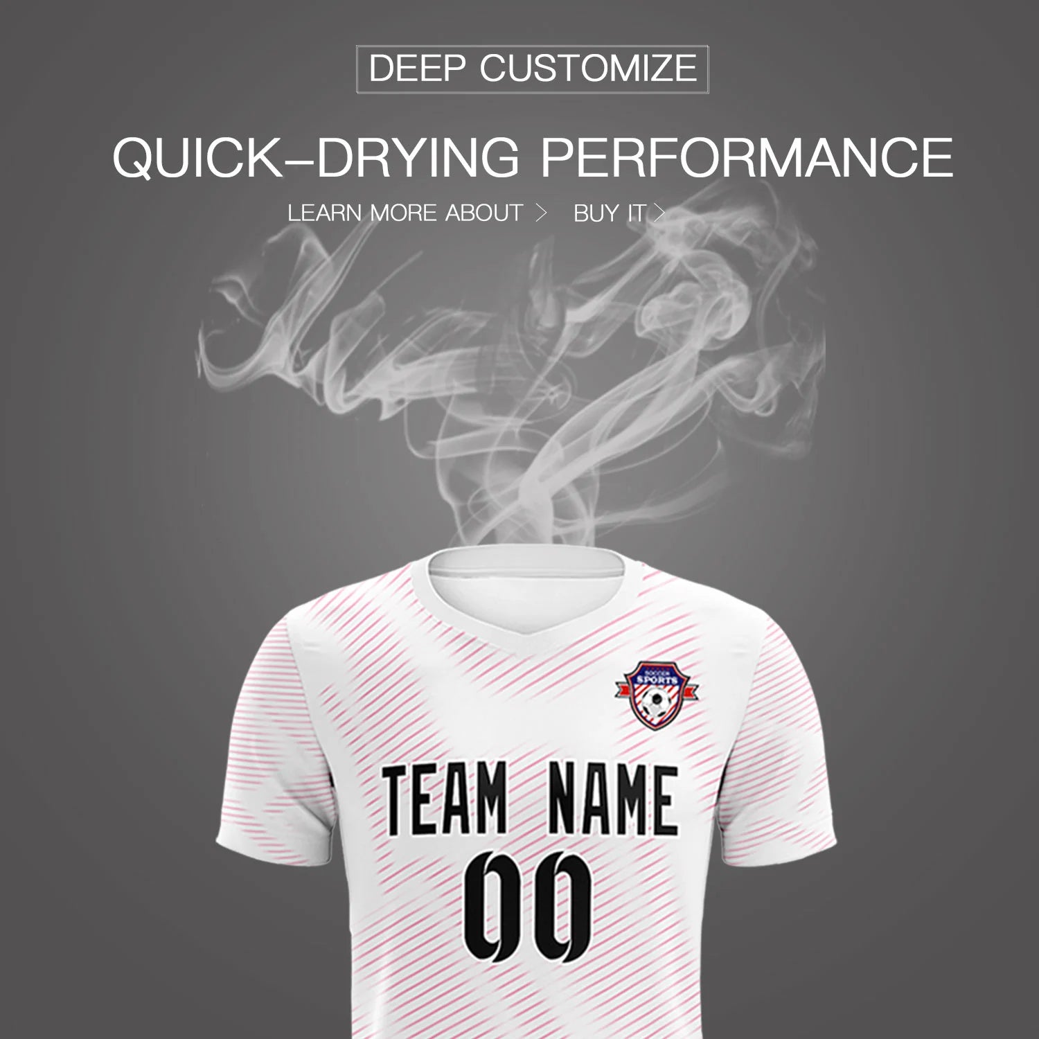 Custom White Pink Training Uniform For Men Soccer Sets Jersey