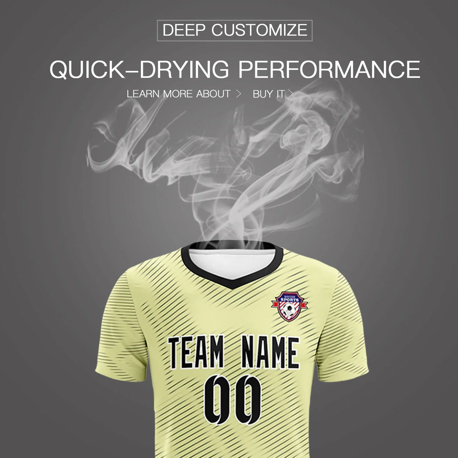 Custom Cream Black Training Uniform For Men Soccer Sets Jersey