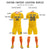 Custom Yellow Orange Training Uniform For Men Soccer Sets Jersey