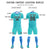 Custom Aqua Powder Blue Training Uniform For Men Soccer Sets Jersey