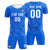 Custom Blue White Training Uniform For Men Soccer Sets Jersey