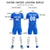 Custom Blue White Training Uniform For Men Soccer Sets Jersey