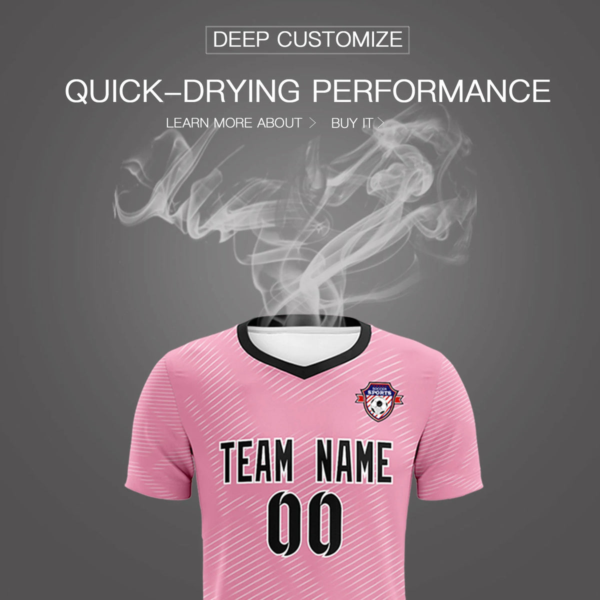 Custom Light Pink White Training Uniform For Men Soccer Sets Jersey