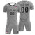 Custom Gray White Training Uniform For Men Soccer Sets Jersey