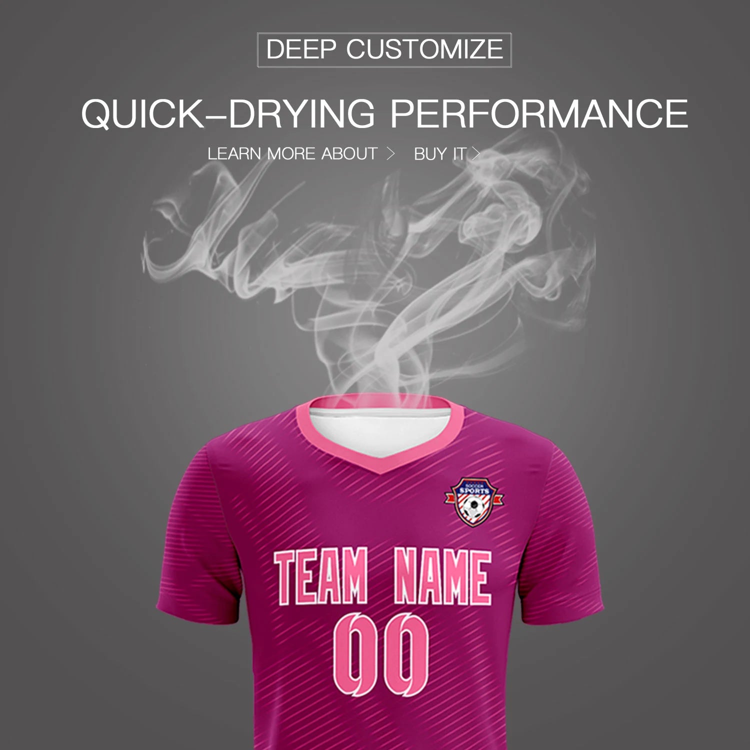 Custom Dark Pink Pink Training Uniform For Men Soccer Sets Jersey