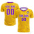 Custom Yellow Purple Training Uniform For Men Soccer Sets Jersey