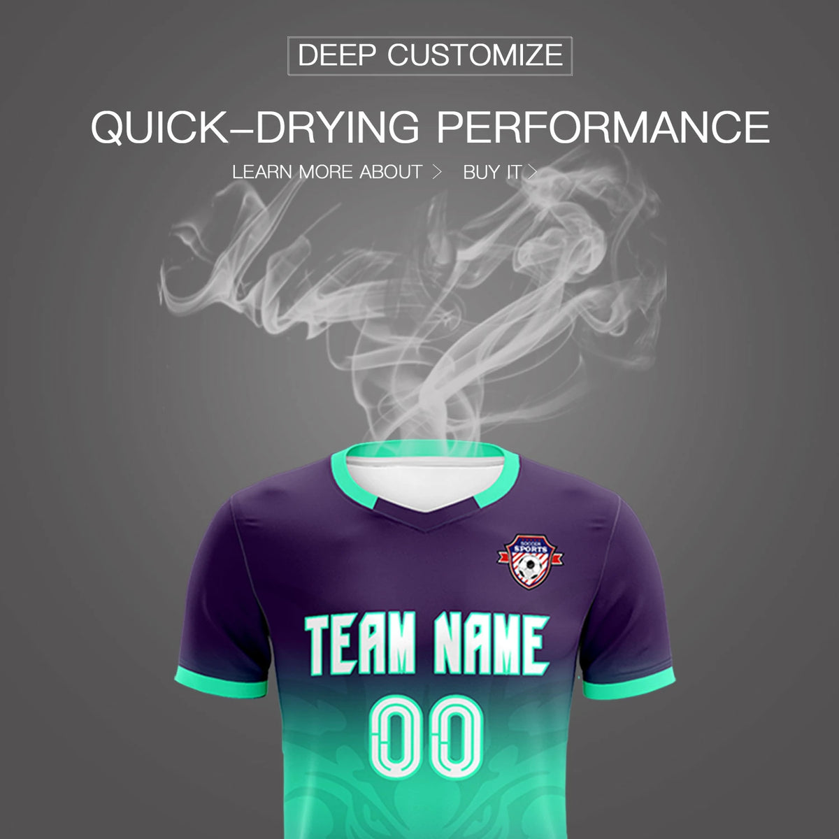 Custom Light Purple Light Green Soft Training Uniform Soccer Sets Jersey