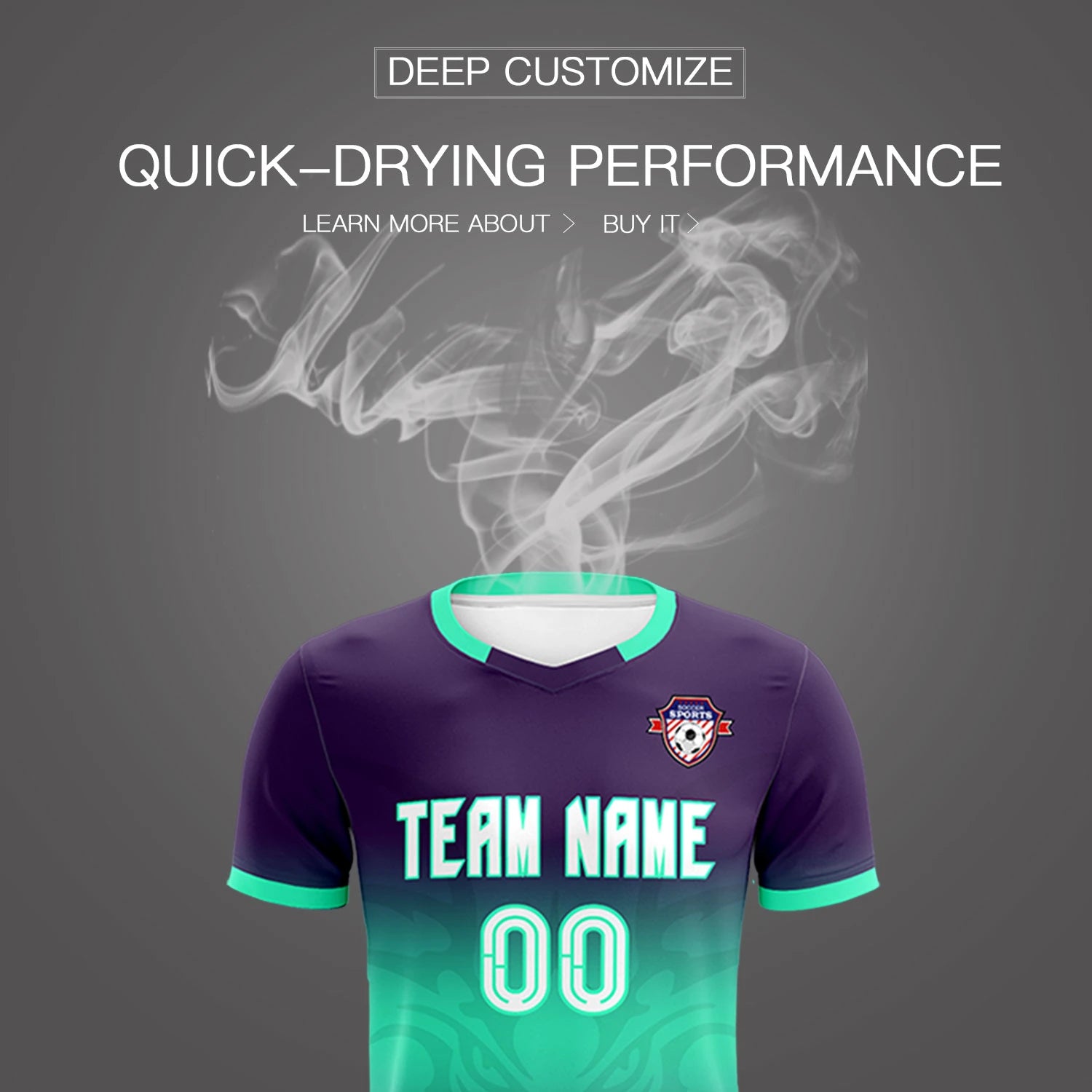 Custom Light Purple Light Green Soft Training Uniform Soccer Sets Jersey